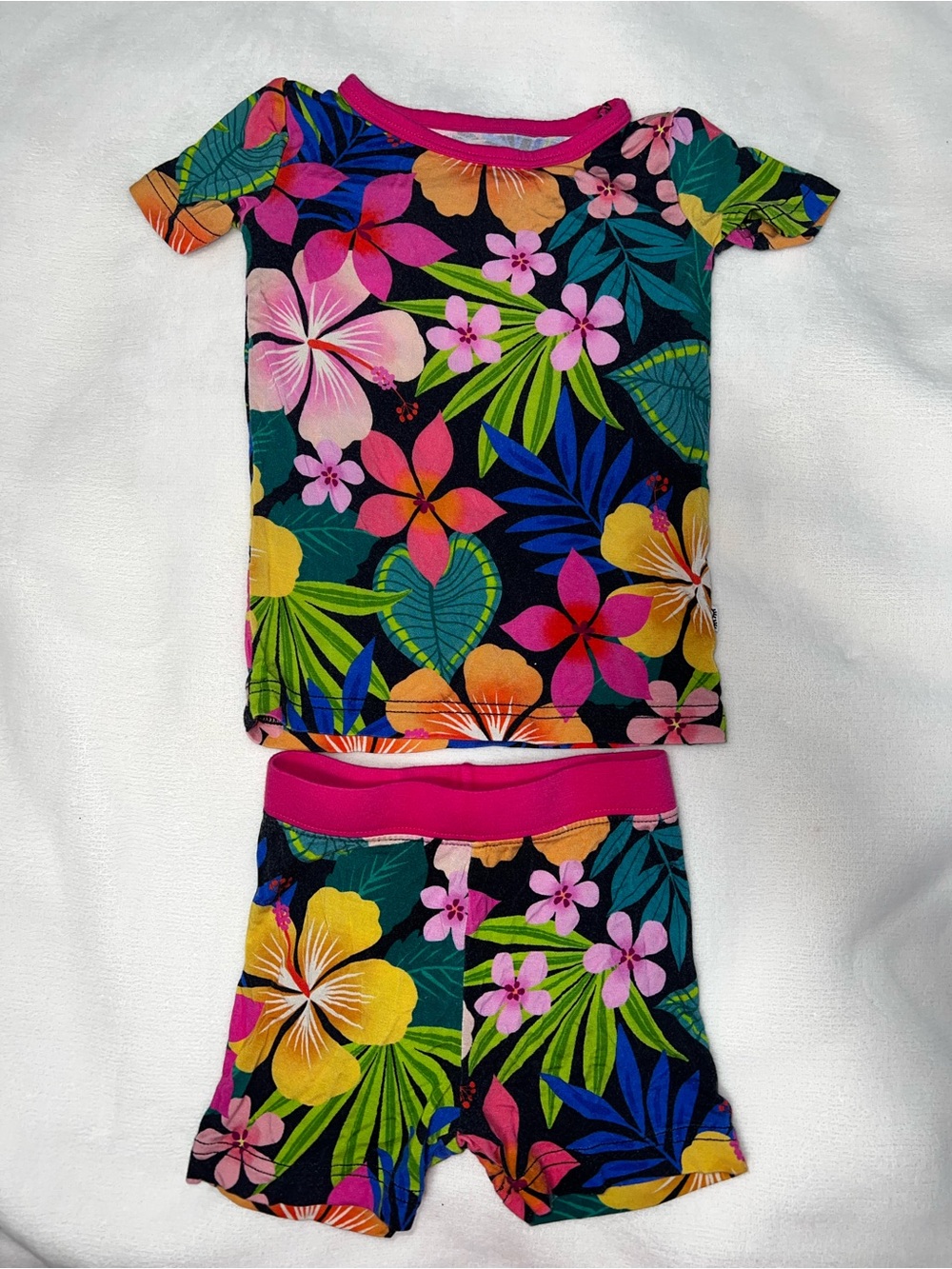 Little Sleepies Tropical Floral Two-Piece Shirt & Shorts Set